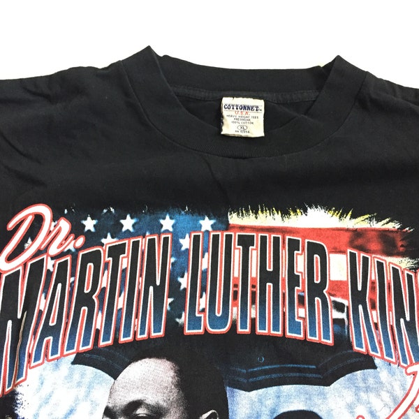 Vintage 90s Cottonnet Martin Luther King Double Sided Rap T Shirt XL