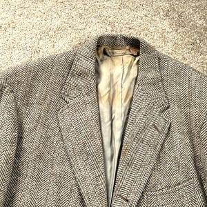 Vintage 60er Jahre Brooks Brothers Special Order Braun Schwarz Mixed Pattern 3 Rolle 2 Tweed Sack Sport Coat 42