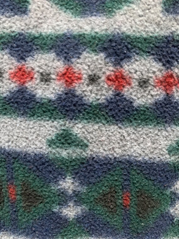 Vintage 90s Eddie Bauer EBTEK Aztec Print Fleece Pull… - Gem