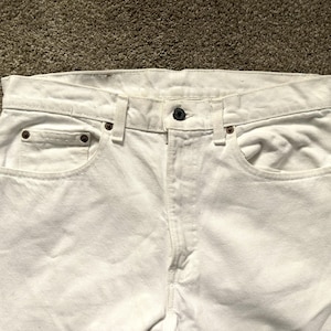 White 505 Levis - Etsy