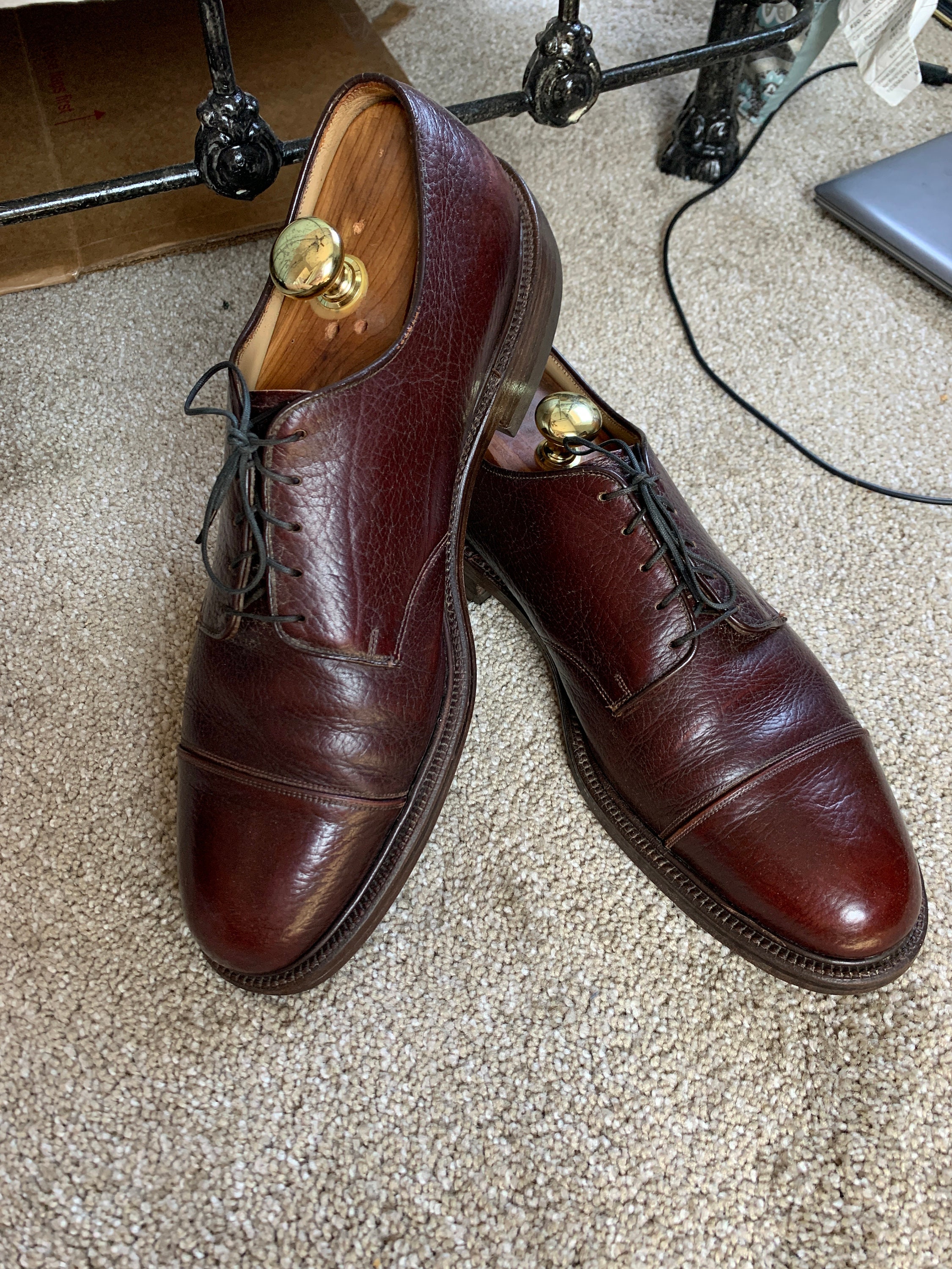Vintage 60s Bostonian Heavy Brown Cap Toe Shoes 12C - Etsy