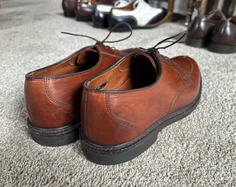 Vintage Allen Edmonds Ashton Orthotic Brown Split Toe Shoes 10D