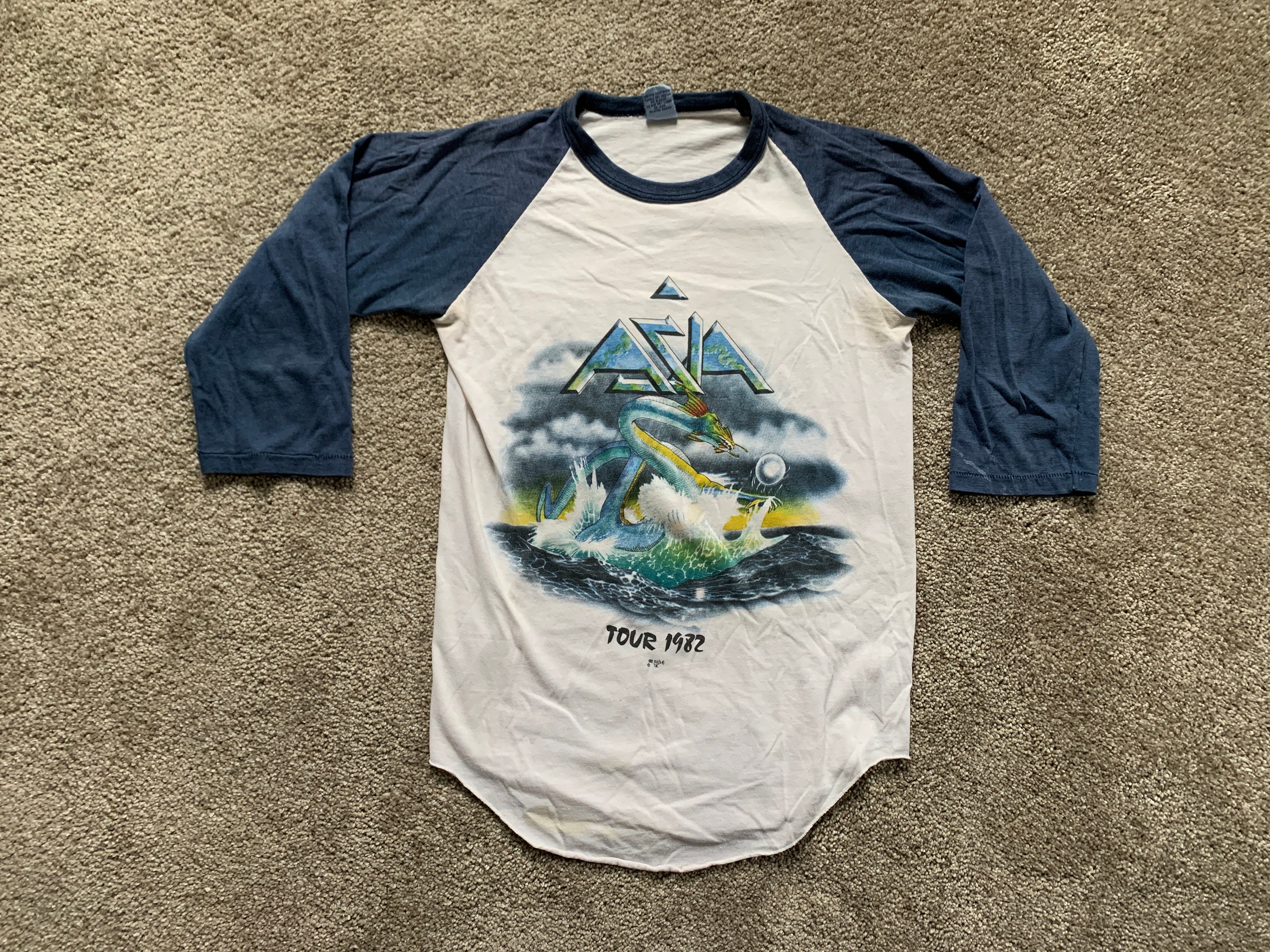 Vintage 80s the Knits Asia 1982 Tour T Shirt Medium - Etsy