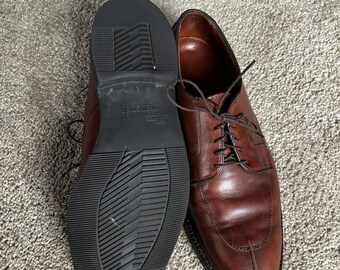 Vintage Allen Edmonds Ashton Orthotic Brown Split Toe Shoes 10D