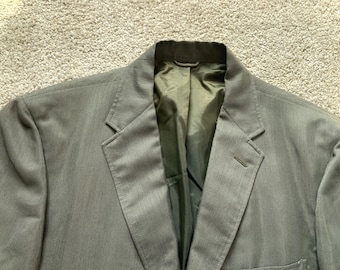 Vintage 60s Cambridge Shop Green Pincord Lightweight Sport Coat 40