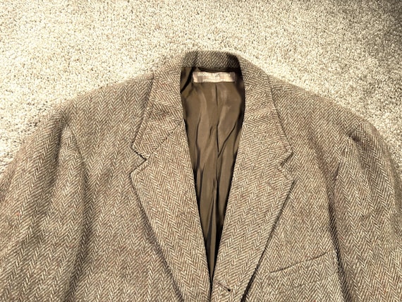 Vintage 60s 1967 Dated Brooks Brothers Custom Made Tan Herringbone