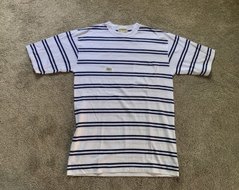 Deadstock Vintage 90s St. John's Bay White Blue Striped
