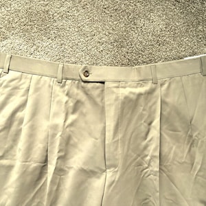 Deadstock Vintage Brooks Brothers Tan Wool Trousers 42x30