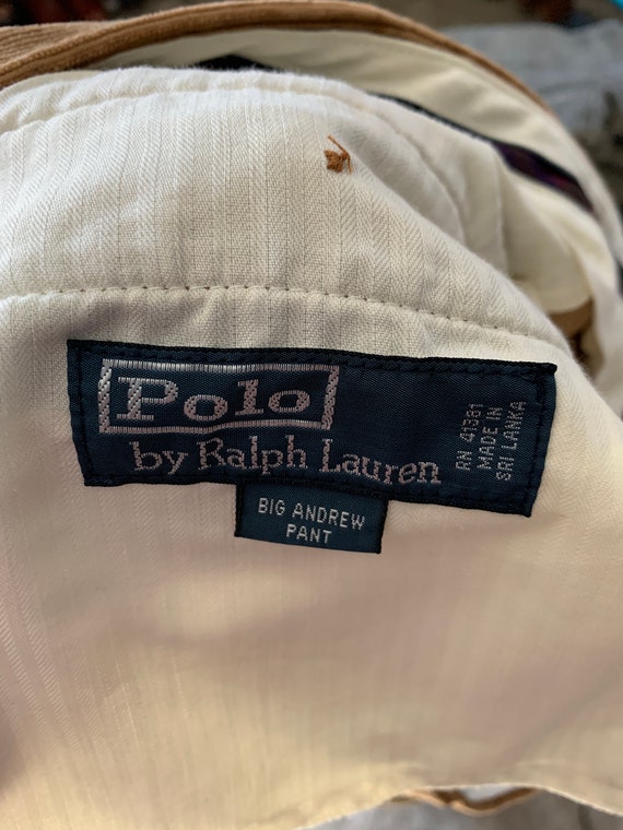 Vintage Polo Ralph Lauren Big Andrew Pant Tan Corduroy Pants 42x34