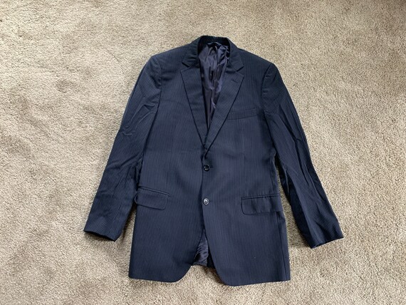 Newer Vintage Brooks Brothers 1818 Fitzgerald Dark Blue Pinstripe