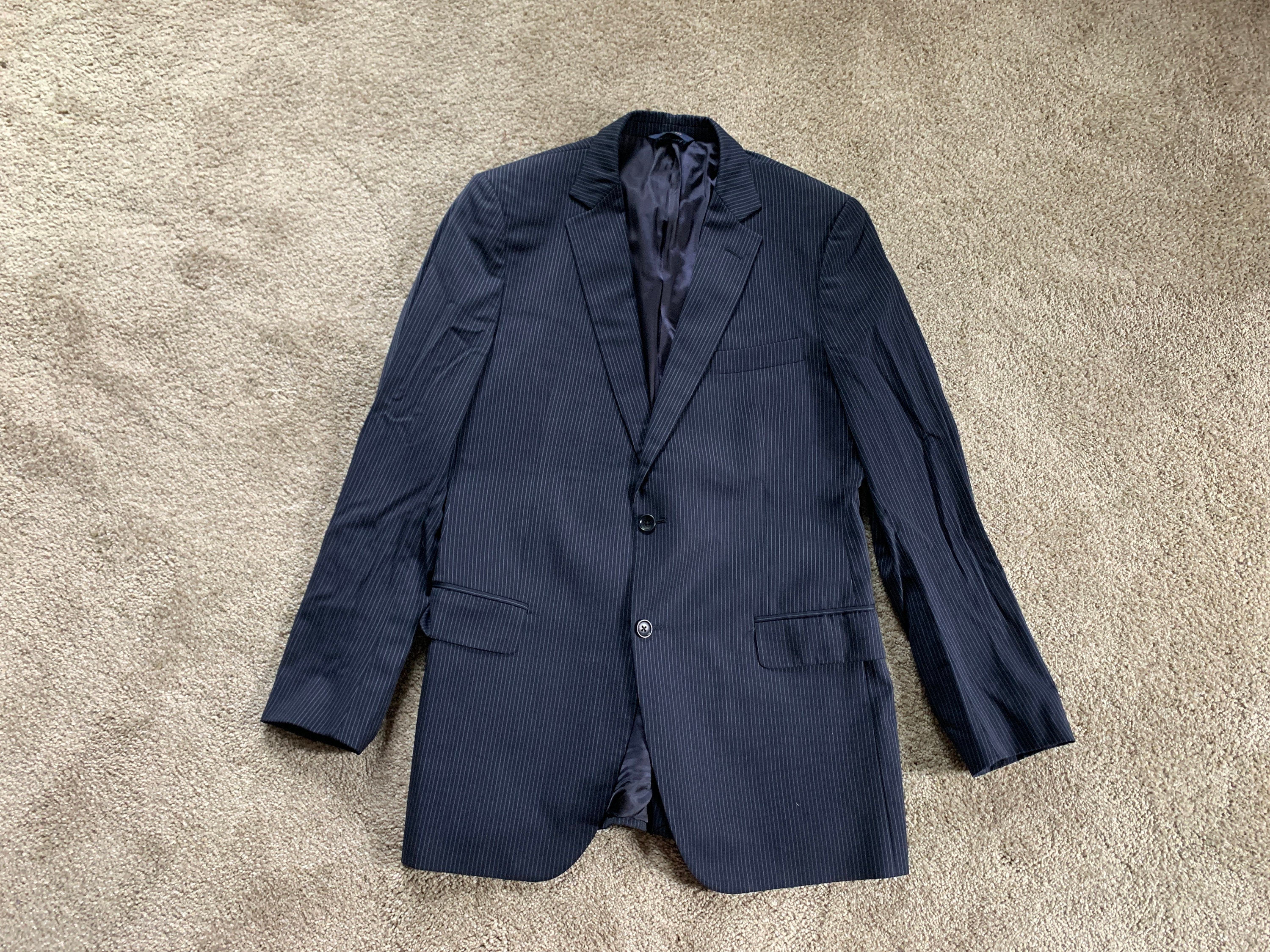 Newer Vintage Brooks Brothers 1818 Fitzgerald Dark Blue Pinstripe