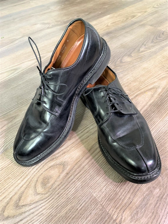 Vintage Allen Edmonds Black Split Toe Shoes 10C - image 1