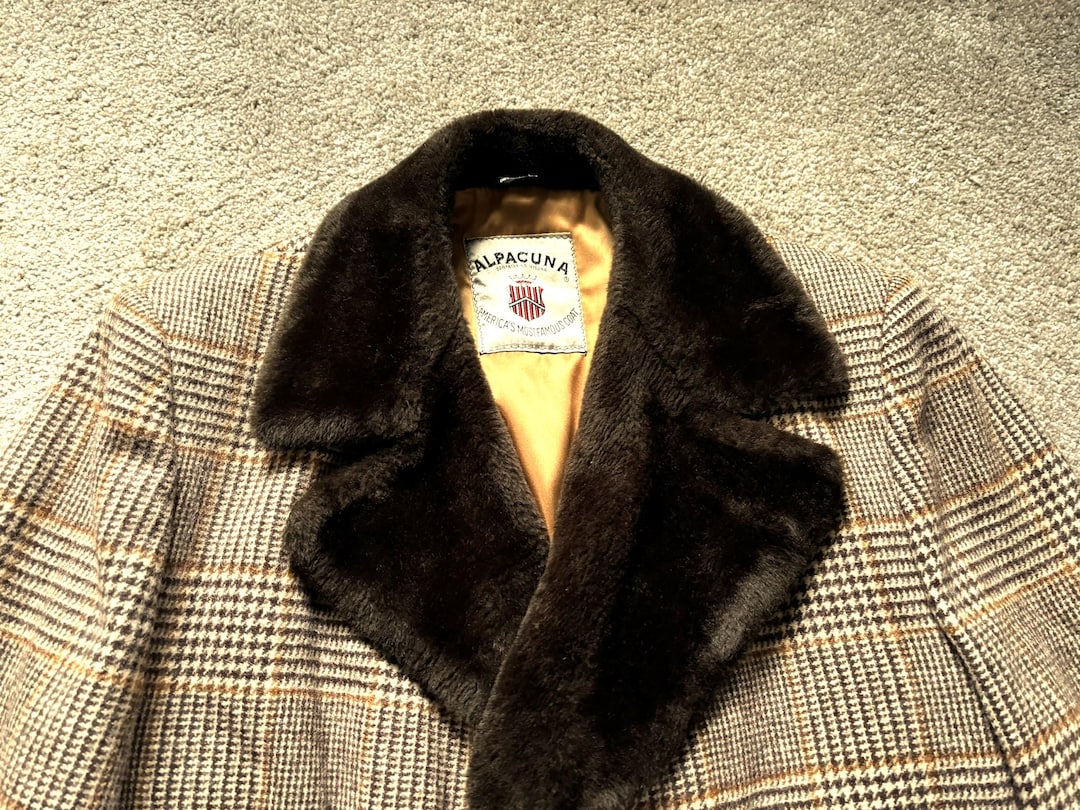 Vintage 70s Alpacuna Brown Orange Tweed Overcoat 42-44 - Etsy