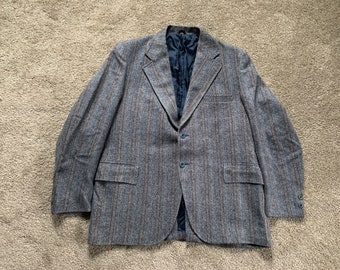 Buy Vintage 70s JB Blue Orange Herringbone Tweed Sport Coat 44