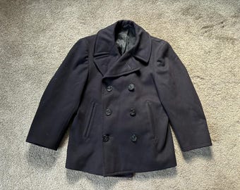 Vintage 40s Post-world War II Era Navy Peacoat 40 - Etsy