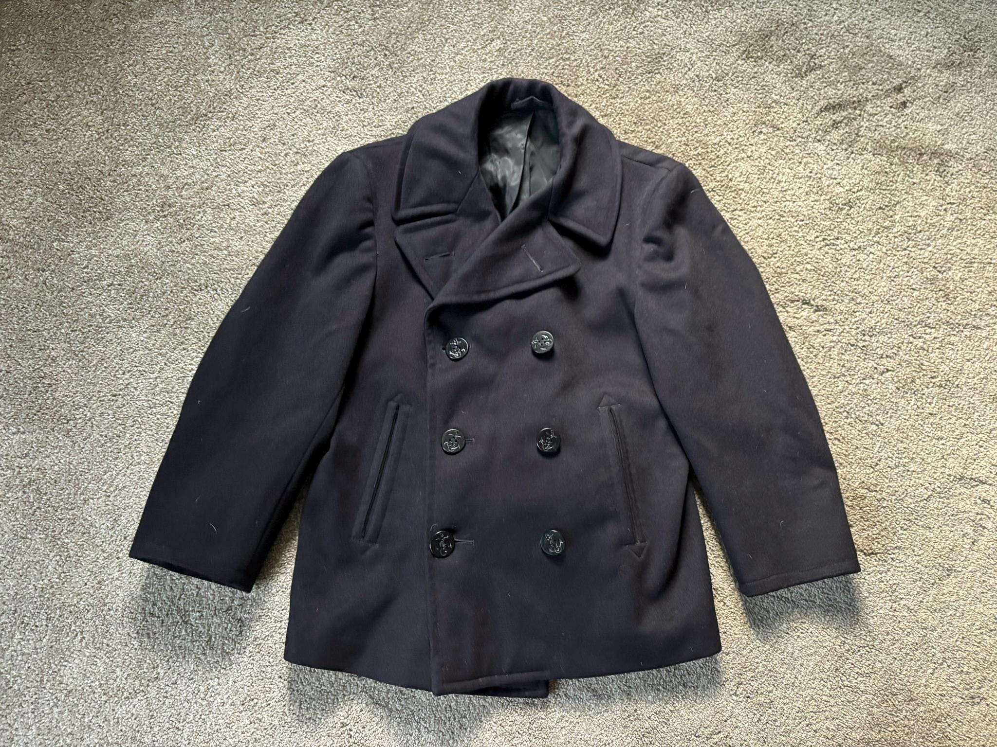 Vintage 40s Post-world War II Era Navy Peacoat 40 - Etsy
