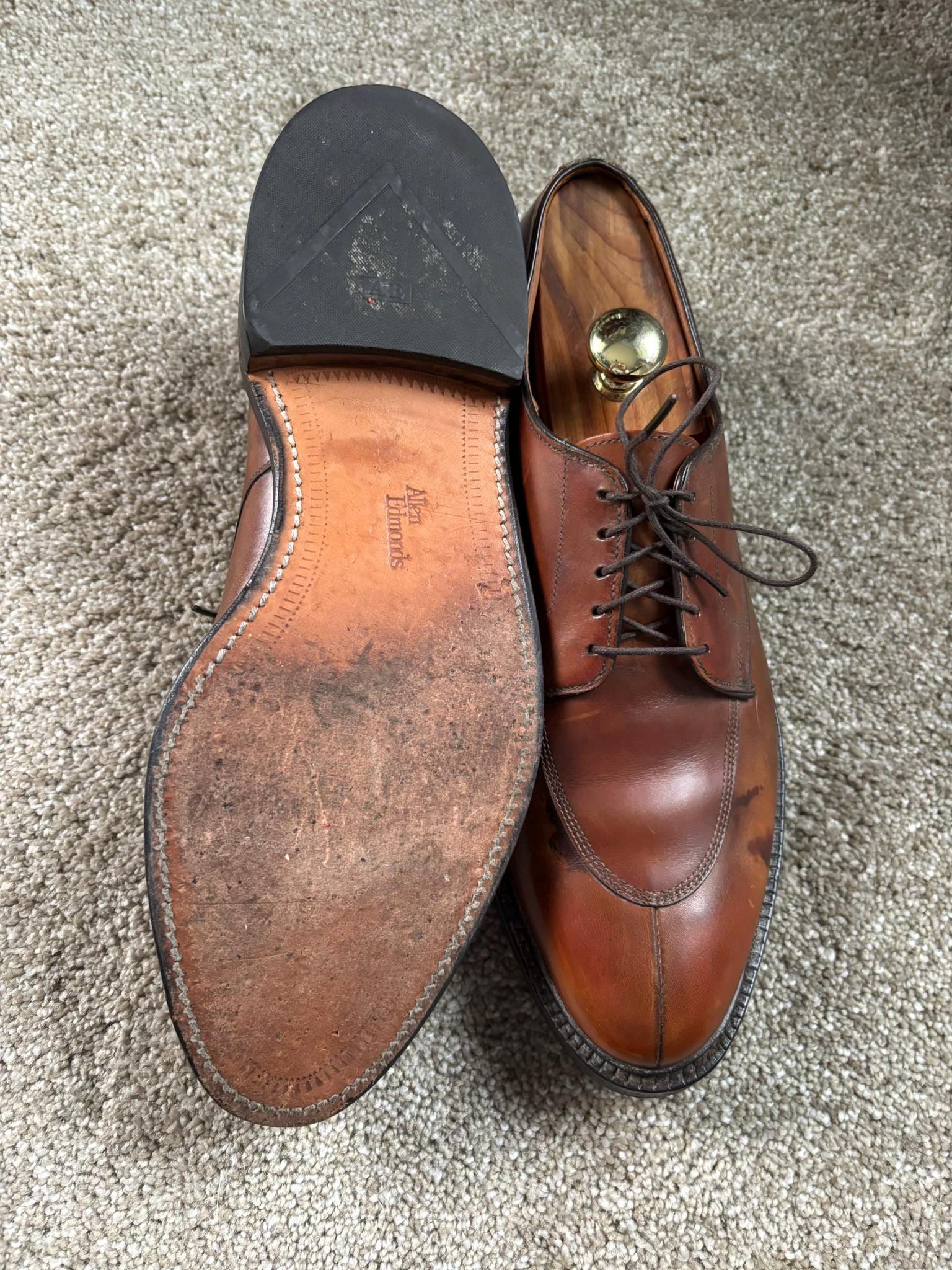Vintage Allen Edmonds Walton Brown Split Toe Shoes 13B - Etsy