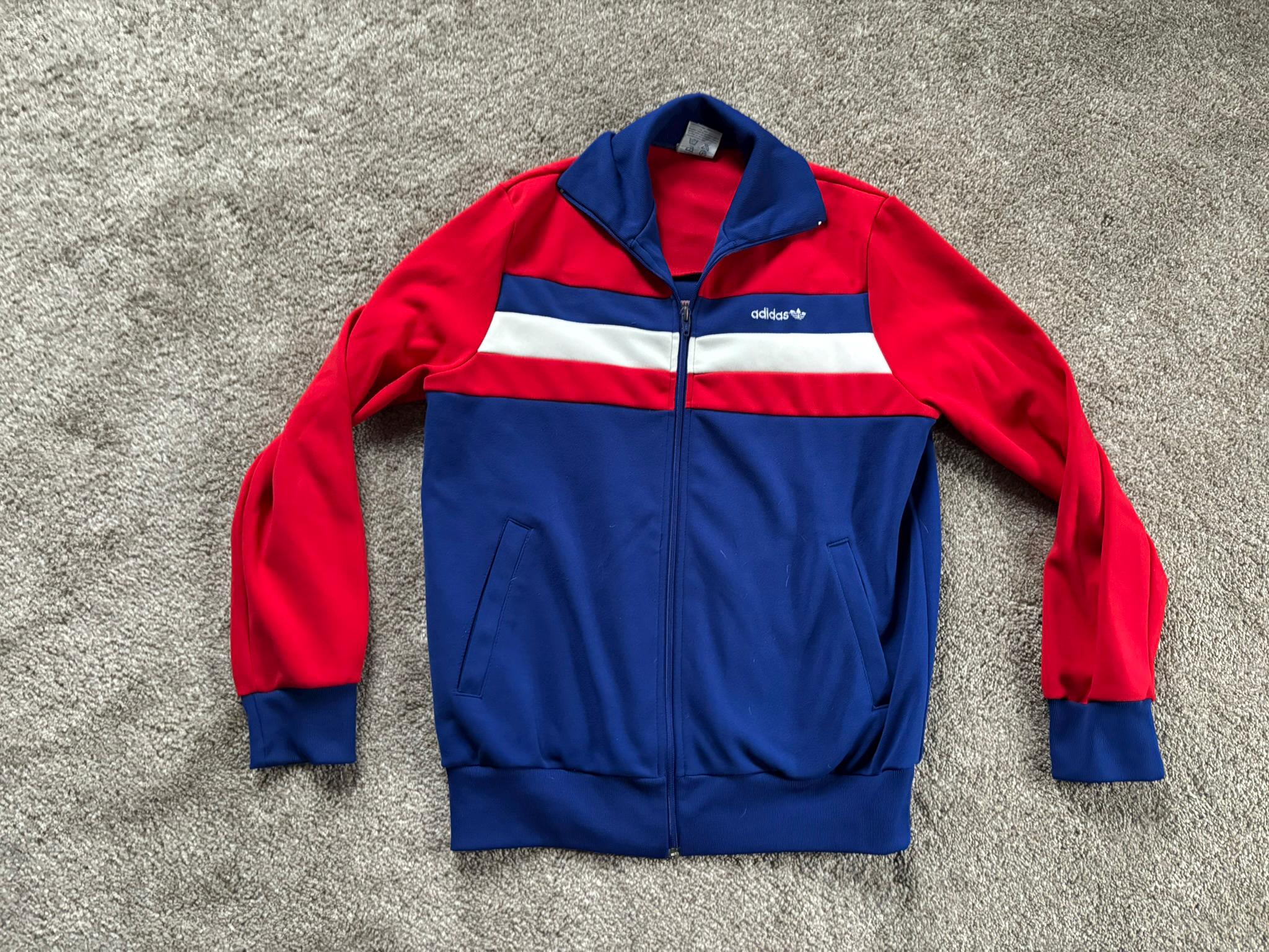 Vintage 80s Adidas Red White Blue Track Jacket Medium - Etsy