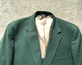 Vintage BROOKS BROTHERS Olive Green Poplin Wash N' Wear Sack Suit