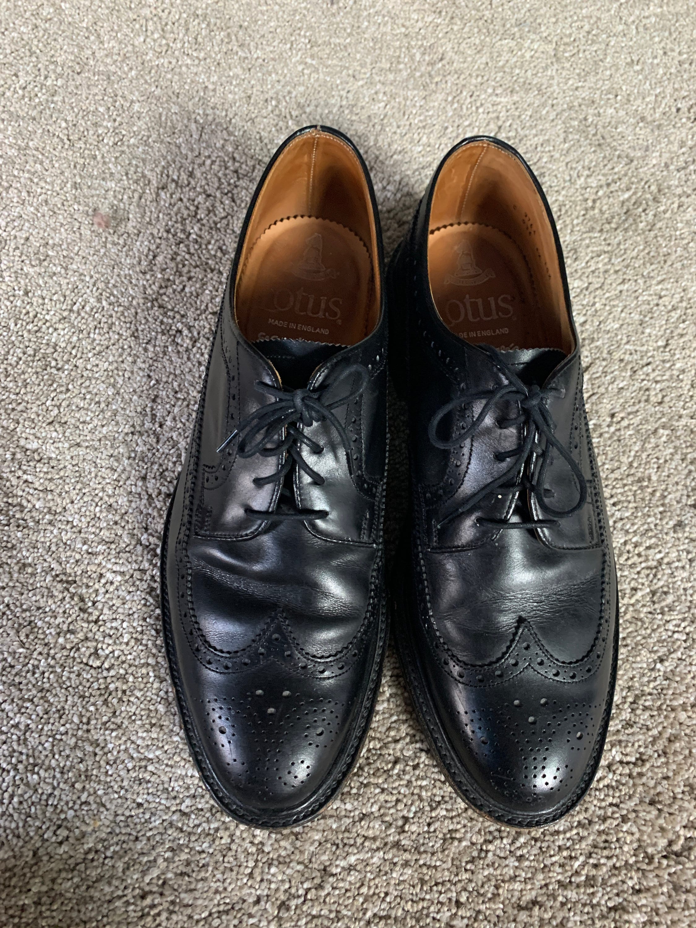 Vintage Lotus Ladbroke Wingtip Oxfords UK 8 EX (US 9) England Northampton Bench Loake Buckingham | English Men main image 3