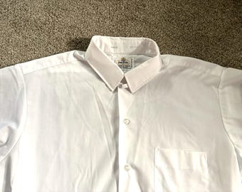 Vintage 60s John Wells White Tab Collar Shirt 15 1/2 - 33