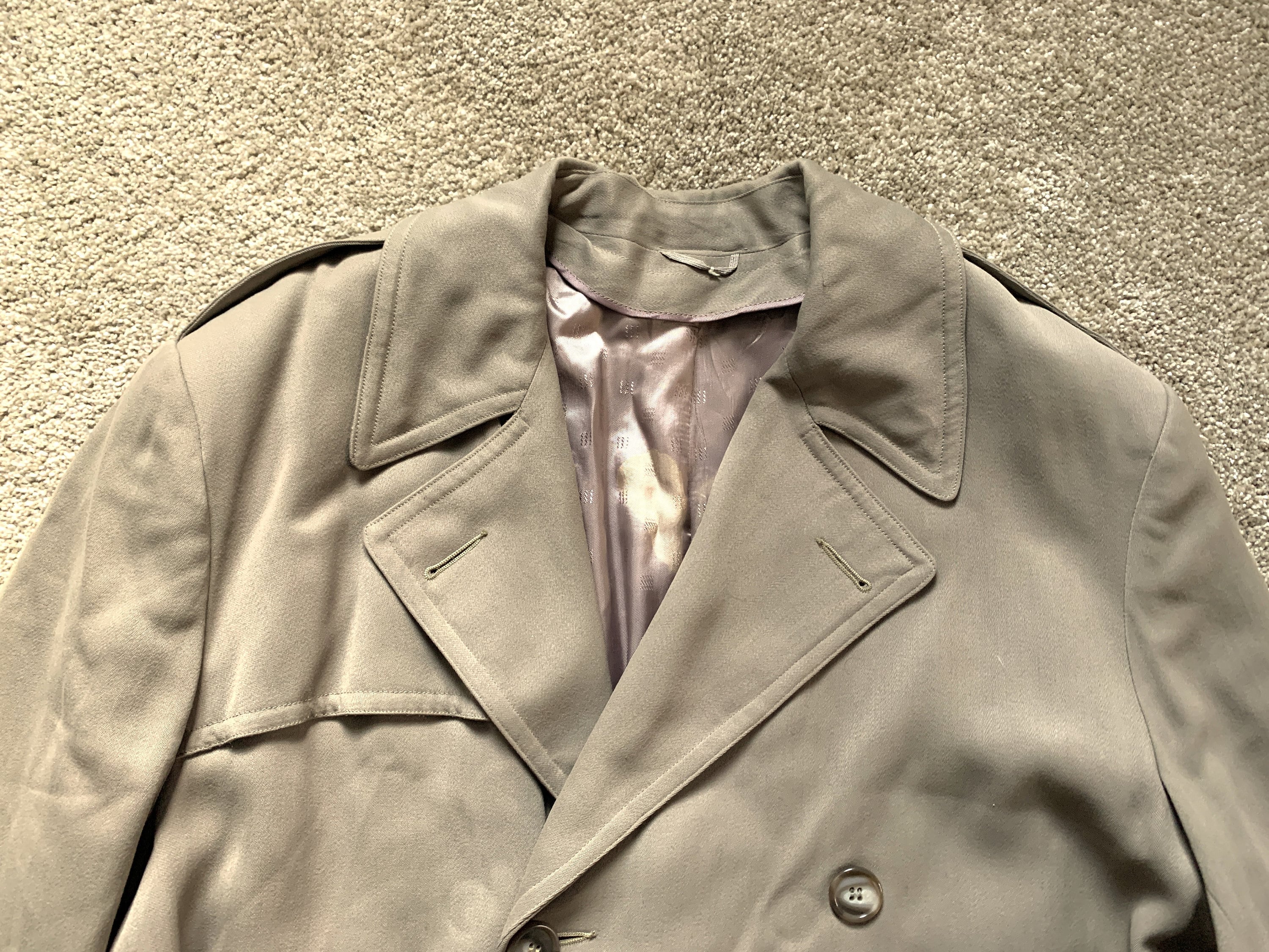 Vintage 50s Best Coat Co. Taupe Gabardine Trench Coat 46-48 - Etsy