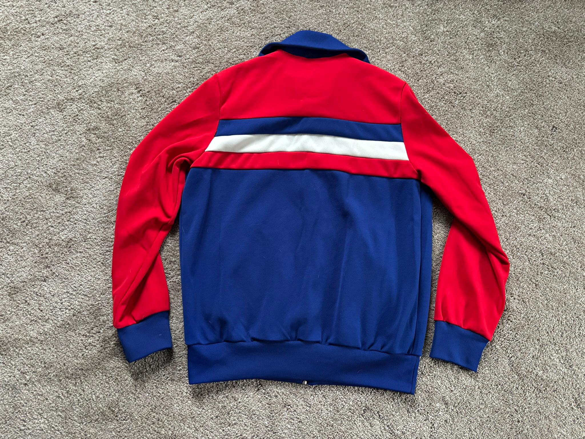超希少! 西ドイツ 80s adidas track jacket setup Adidas West Germany mens vintage 80s Navy Red Track
