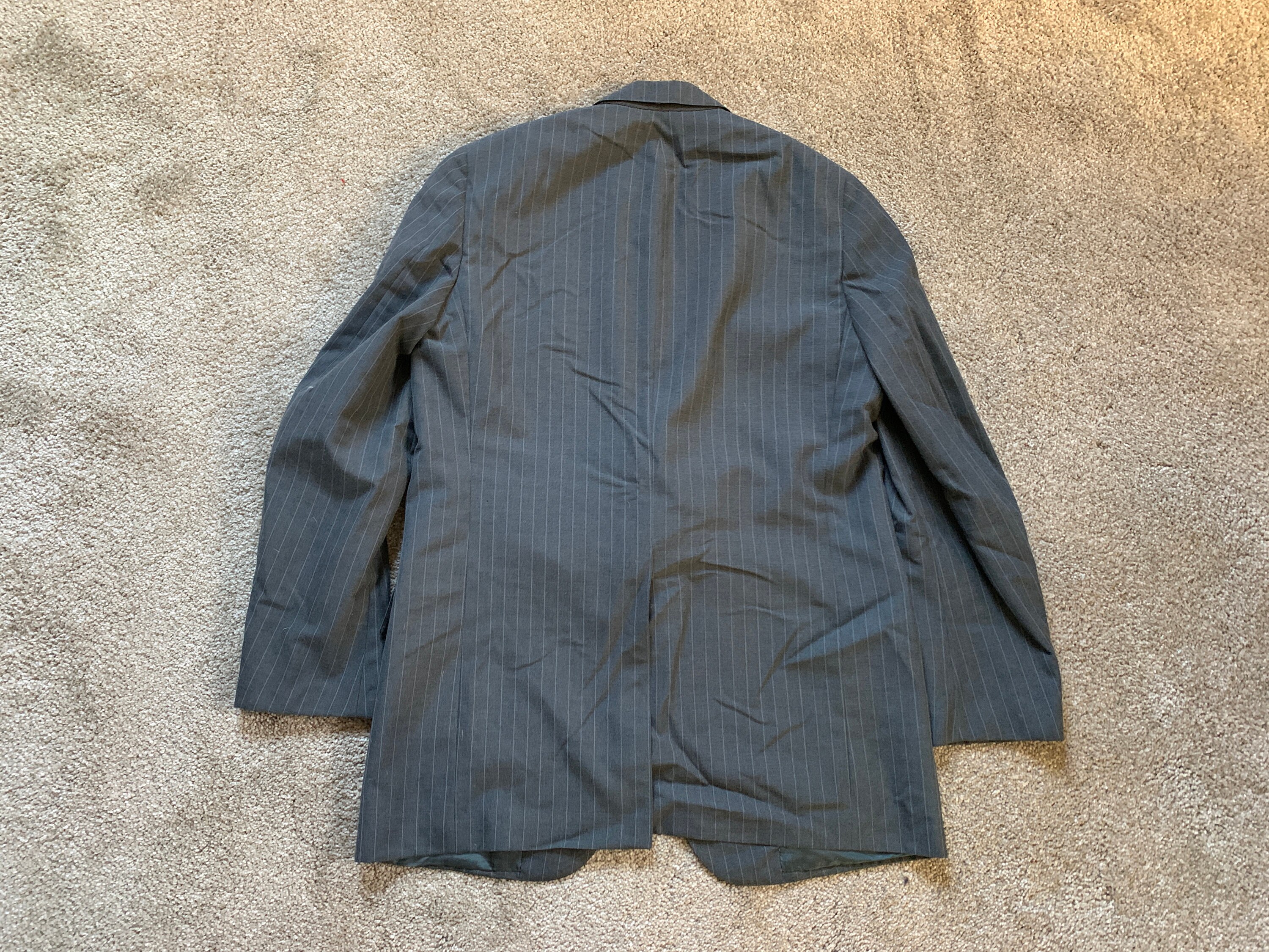 Vintage 80s 1980 Dated Brooks Brothers Own Make Gray Pinstripe