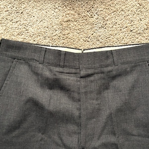 Vintage 70s Corbin Gray Worsted Pants Trousers 31x28