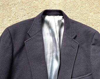 Chaqueta deportiva vintage de los años 80 de Chaps Ralph Lauren, azul marino, de pelo de camello, talla 42R