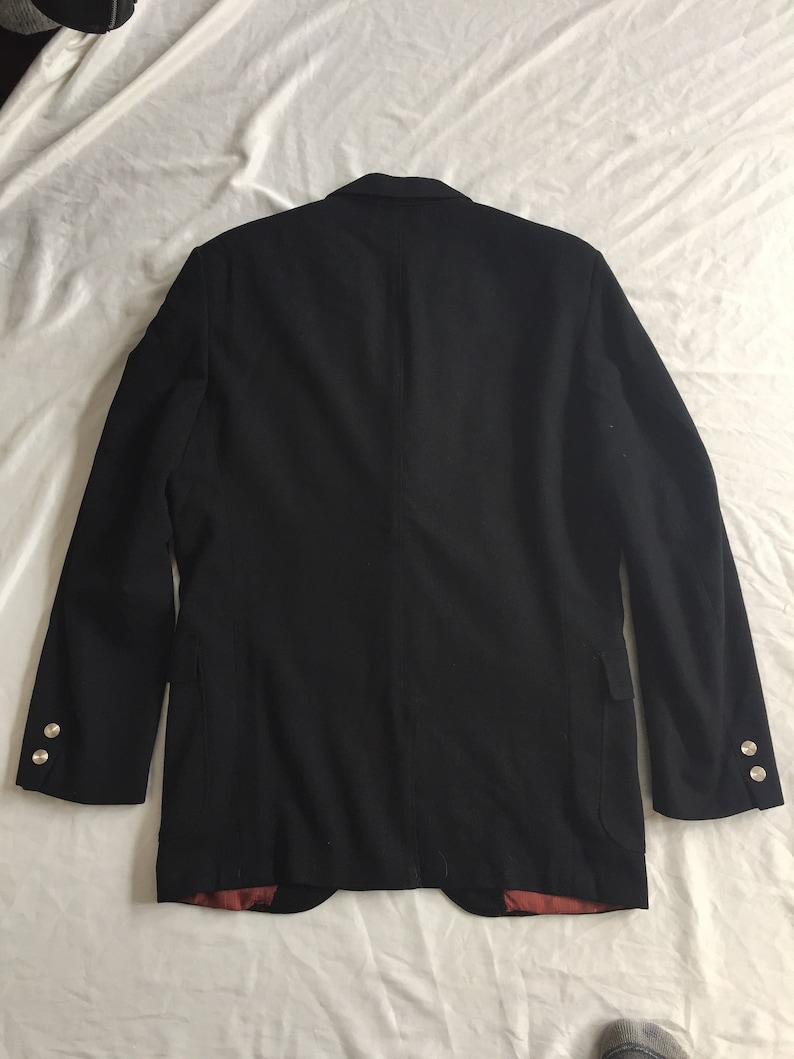 Vintage 60s Bill/'s Cothes Black Triple Patch Pocket 3 Roll 2 Sport Coat 40
