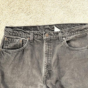 Vintage 80s Levis 505 Black Jeans 36x32
