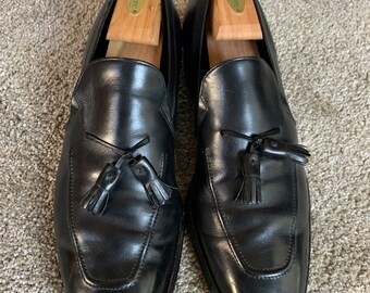 Vintage 70s Johnston & Murphy Aristocraft Black Tassel
