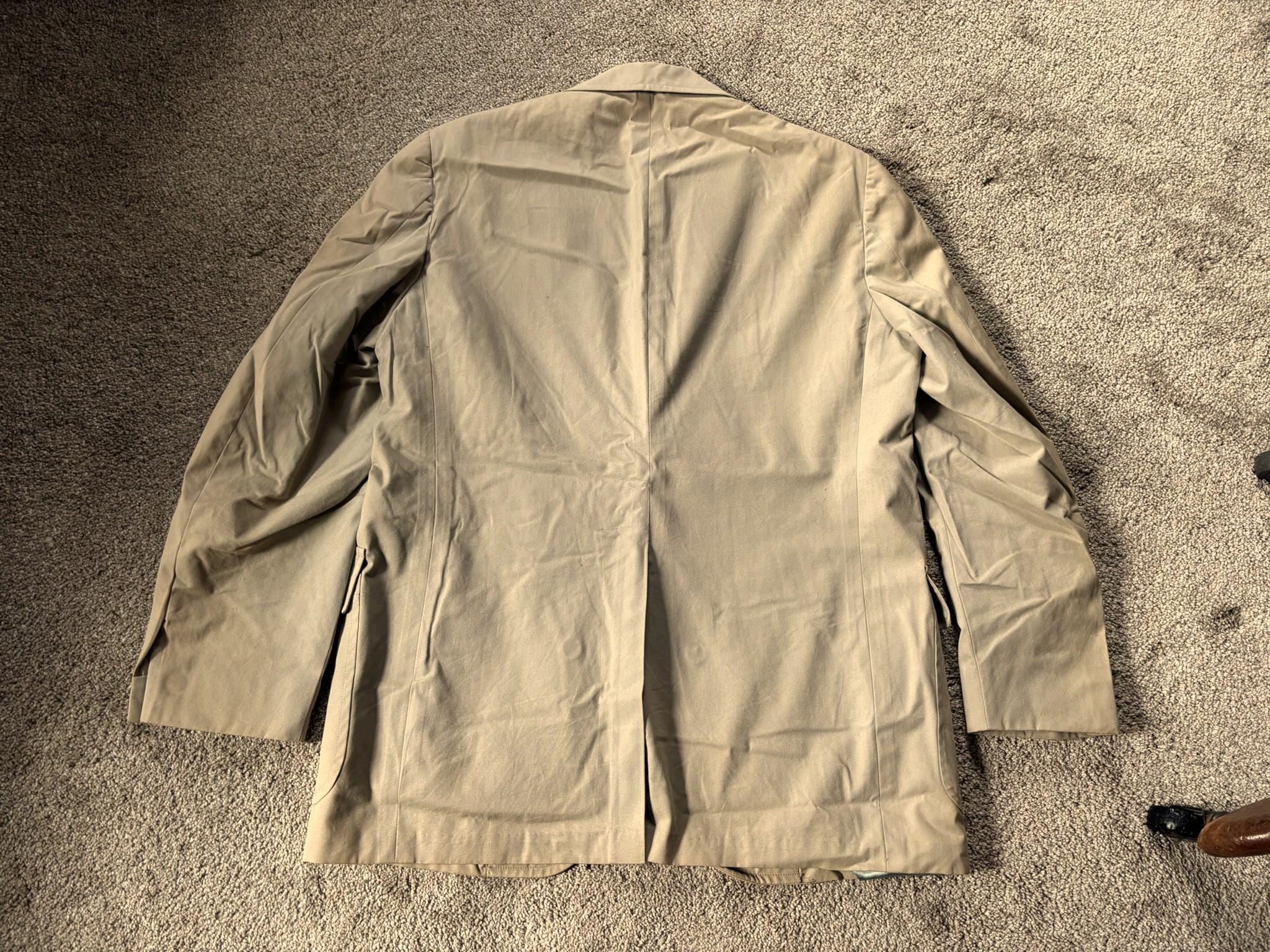 Vintage 70s Abercrombie & Fitch Khaki Safari Sack Jacket Triple 