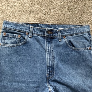 Vintage 80s Levis 505 Regular Fit Straight Leg Jeans 36x30