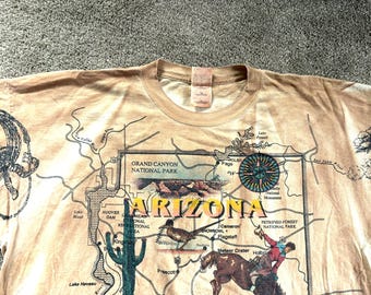 Vintage 90s Gildan Arizona All Over Print T Shirt XXL