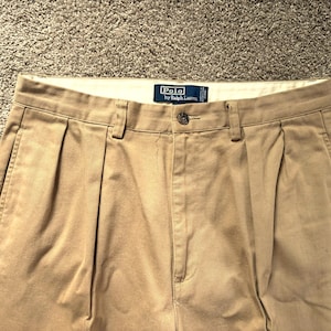 Vintage Polo Ralph Lauren Khaki Chino Pants Andrew Pant 33x30
