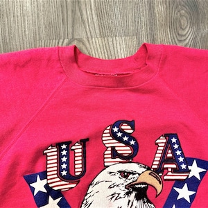 Vintage 80s Hanes USA Eagle Crewneck Sweatshirt Large
