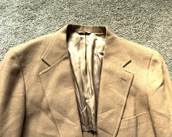Vintage 90s Ermenegildo Zegna Soft Gray Plaid Silk Wool Blend