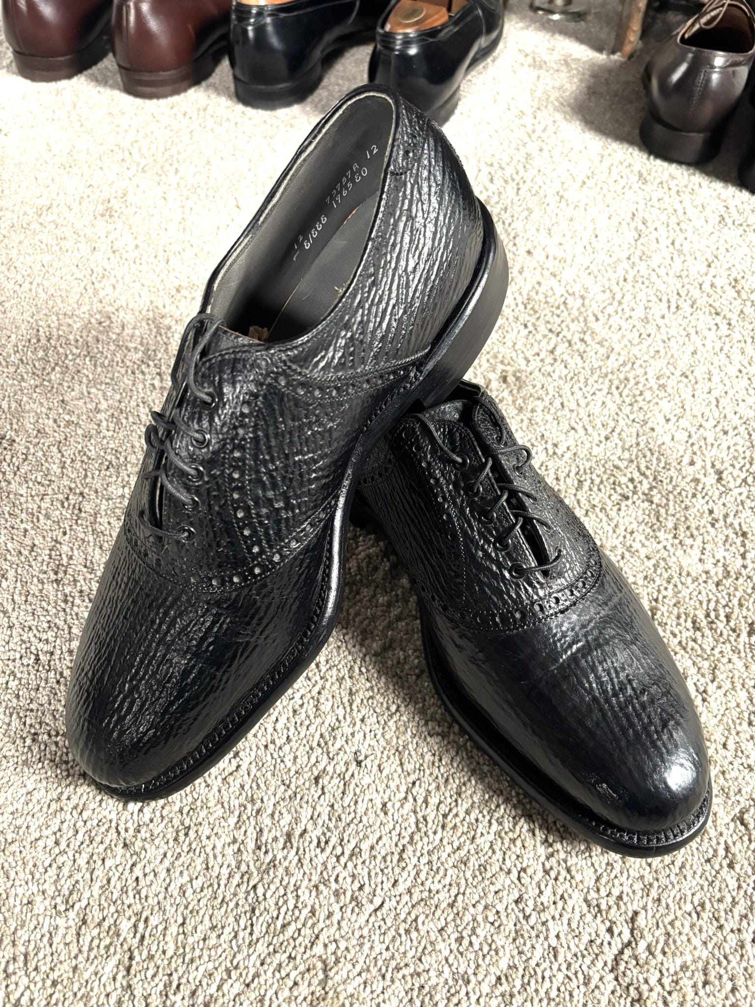 Vintage FootJoy Classics 73973 Men\'s 8 C Black Leather Wingtip Oxford Dress Vintage Footjoy Classic Brown Leather Wingtip Oxford Dress  main image 4