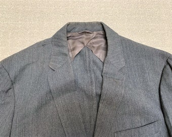 Vintage 50s Gray Herringbone Sport Coat 40 Long