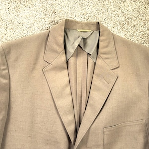 Vintage 50s Palm Beach Bataya Weave Tan Triple Patch Pocket Wash n Wear Sport Coat 40R