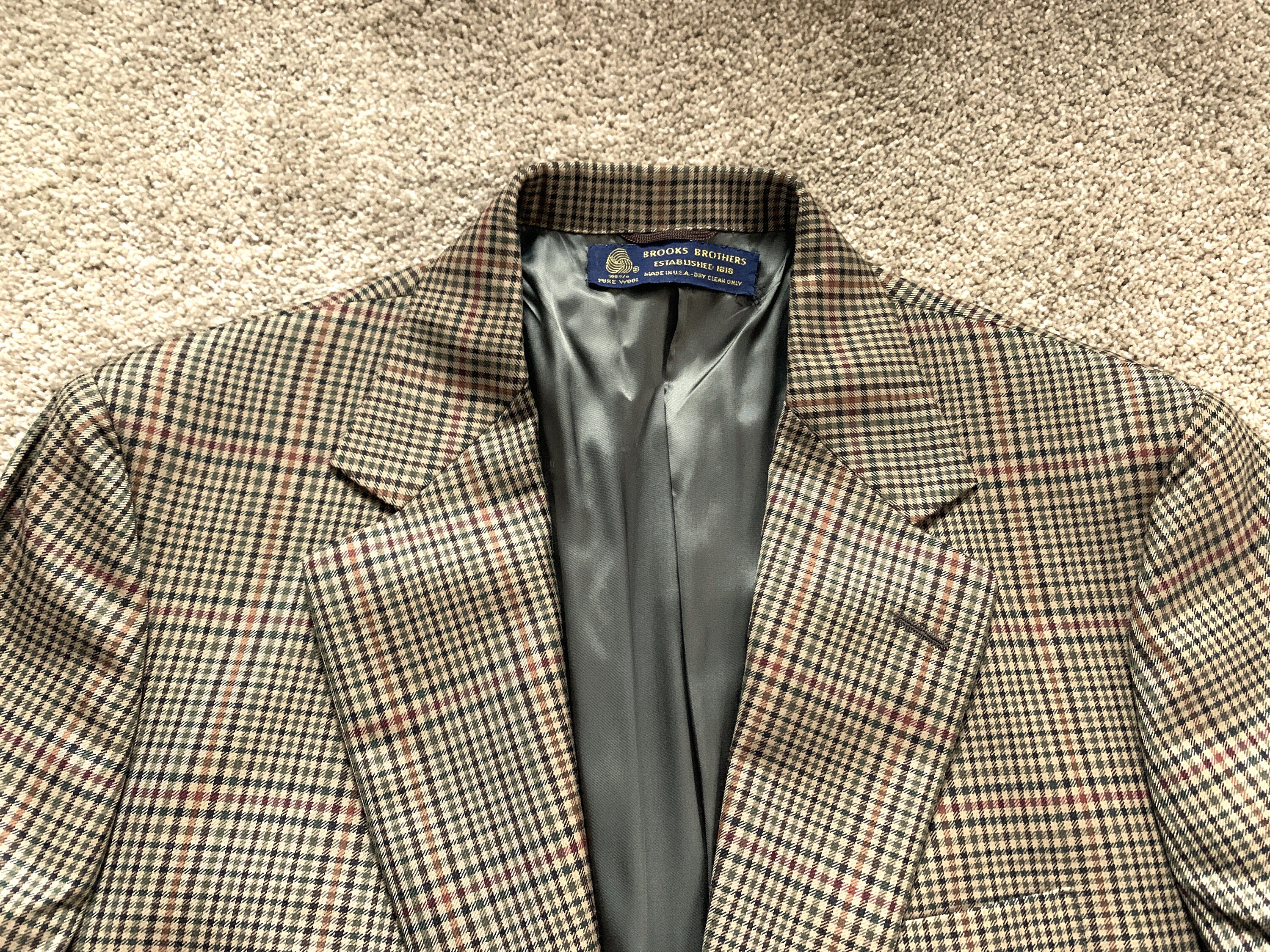 Madison Traditional-Fit Wool-Silk-Linen Check Hopsack Sport Coat