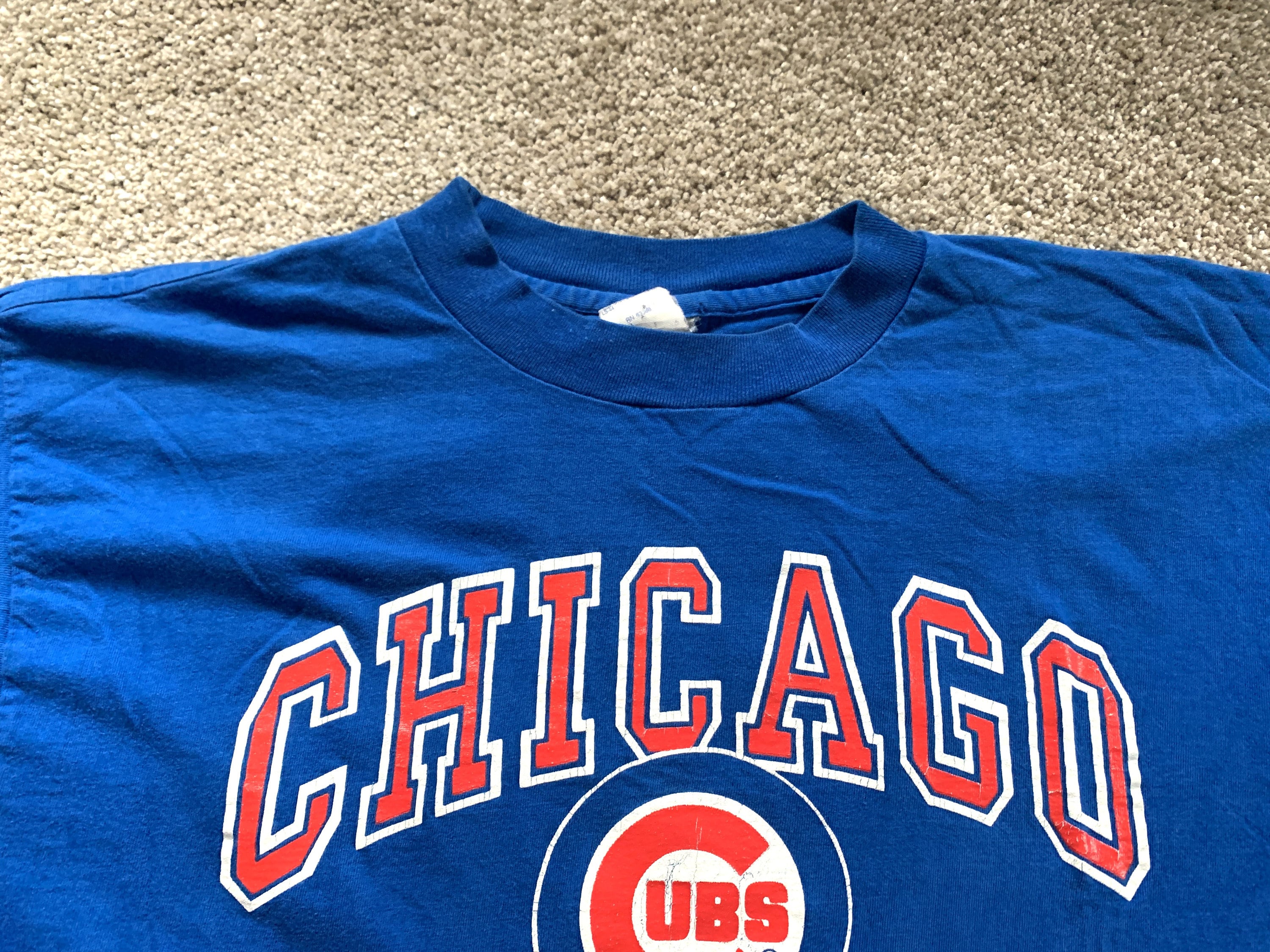 Vintage 80s Competitor Chicago Cubs T Shirt Large -  UK
