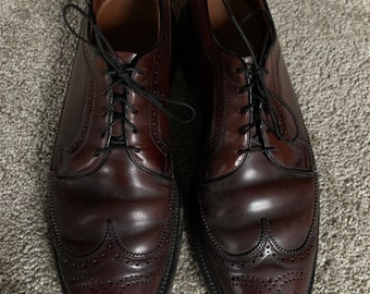 Vintage 80s Allen Edmonds Macneil Burgundy Shell Cordovan Vintage 80s Allen Edmonds Macneil Burgundy Shell Cordovan