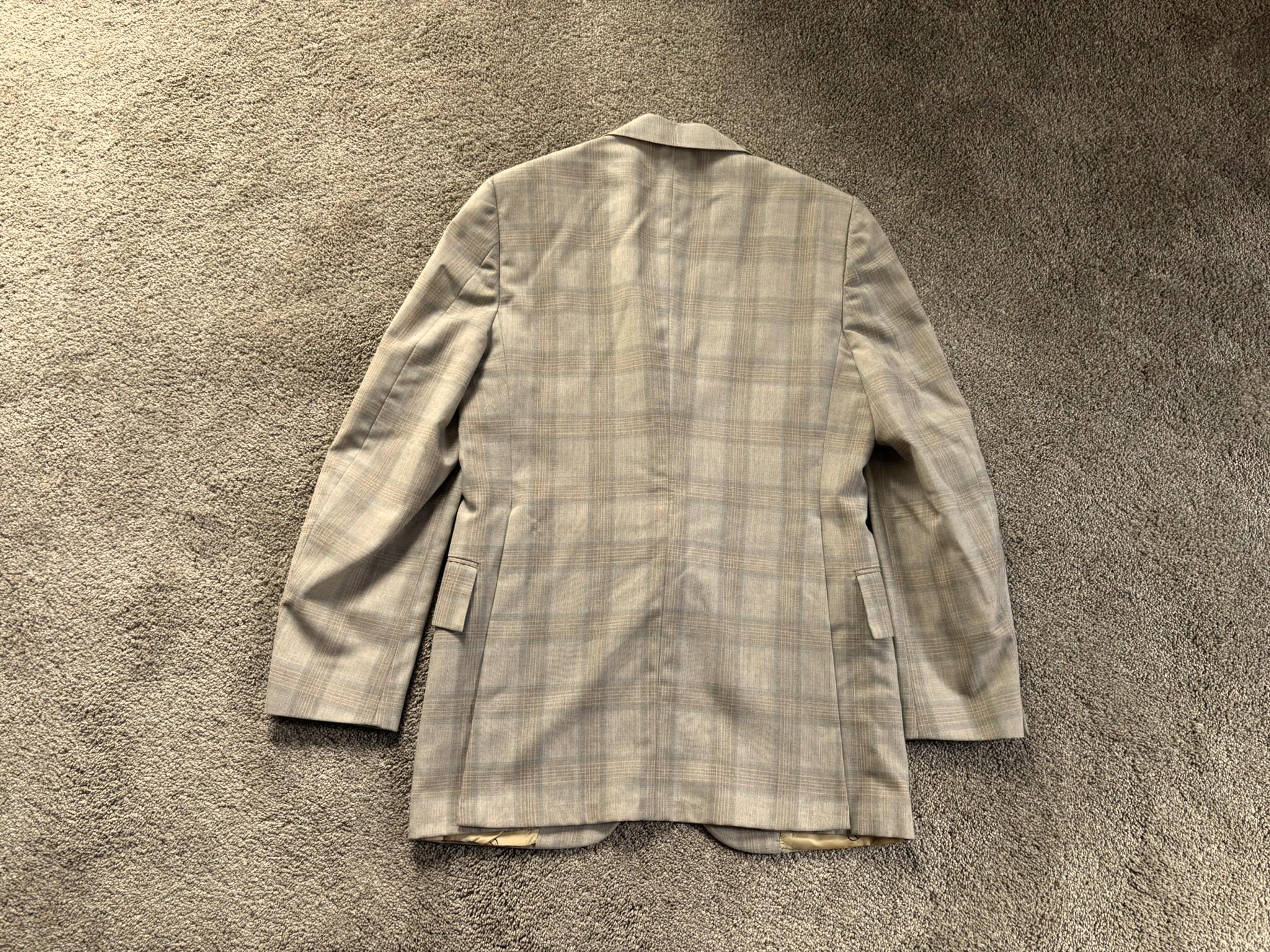 Vintage 70s Bill Blass Tan Blue Plaid Sport Coat 38 - Etsy