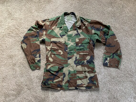 Vintage 80s Military Woodland Camo Jacket Small Regular - Etsy Vintage 80s Military Woodland Camo Jacket Small Regular - Etsy