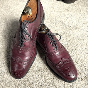 Vintage Allen Edmonds Jefferson 2.0 Merlot Wingtips  display picture 1