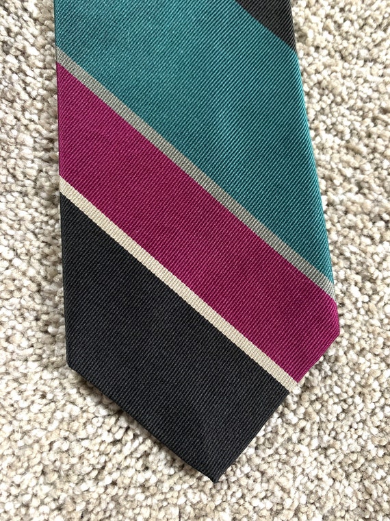 Vintage 80s Hammonds Clothiers Purple Teal Black R