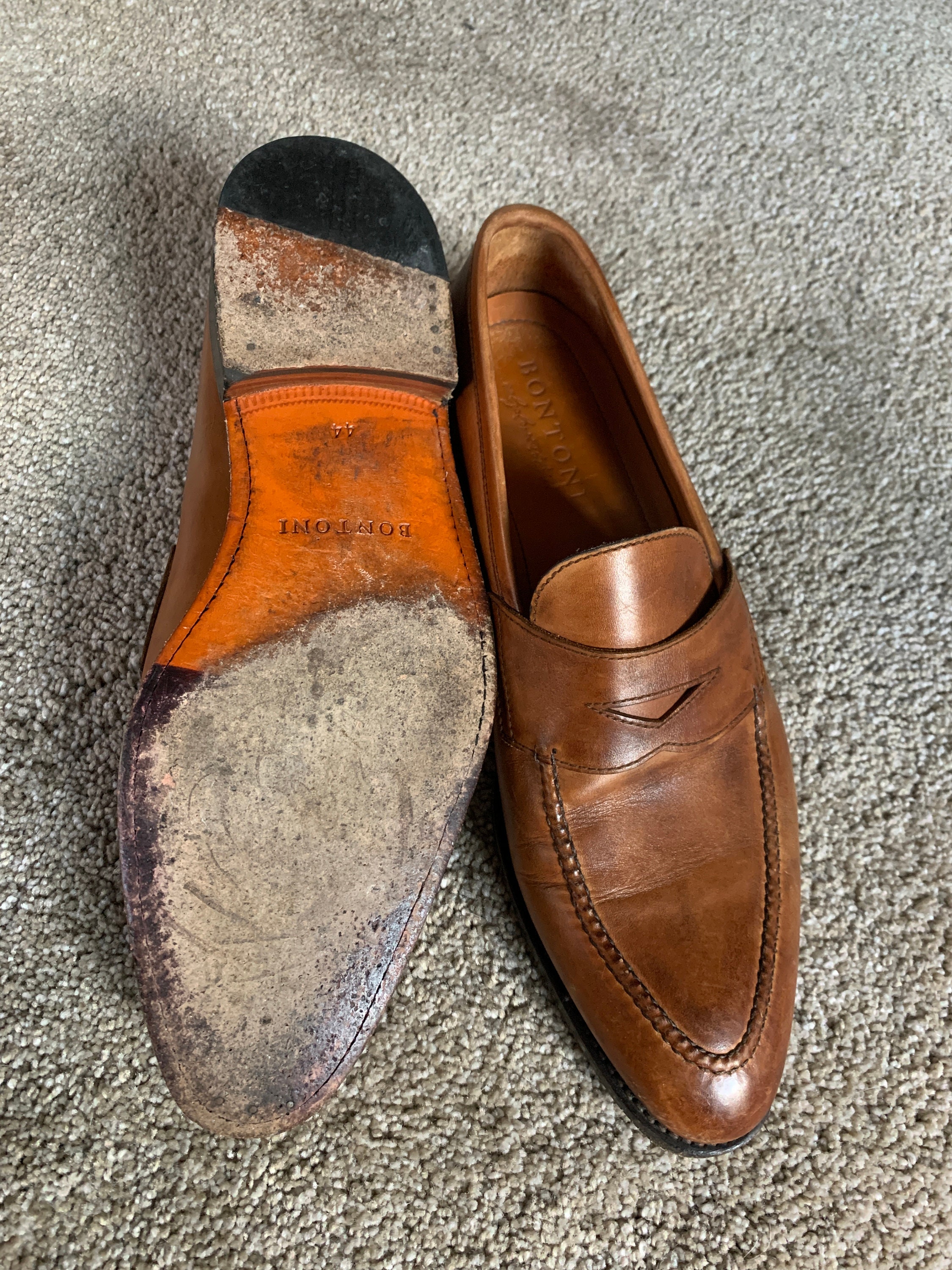 ボントーニ BONTONI レザー 本革シューズ 38 1/2 ブラウン